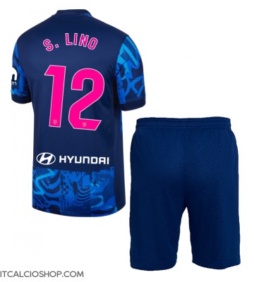 Atletico Madrid Samuel Lino #12 Terza Maglia Bambino 2024-25 Manica Corta (+ Pantaloni corti)